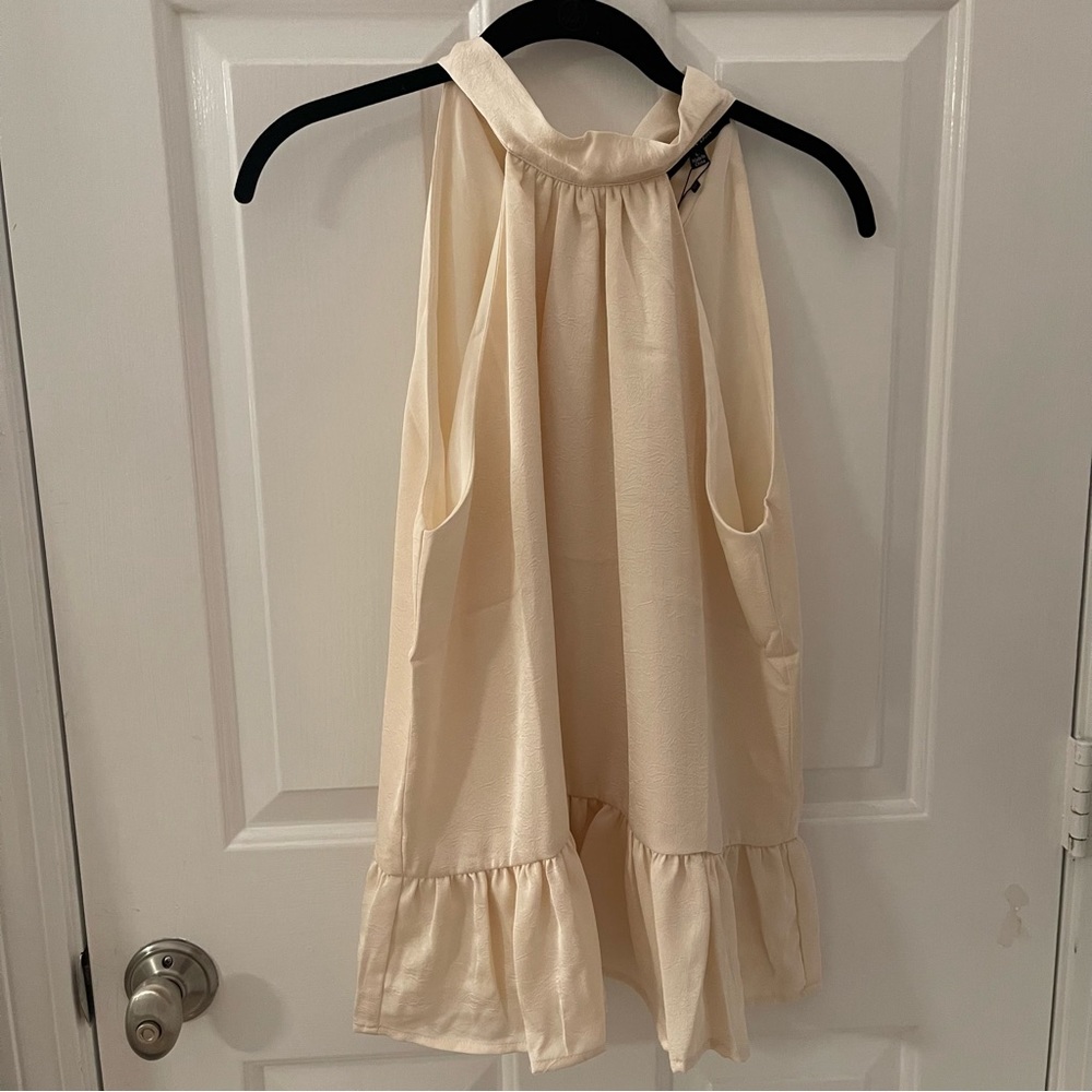 NWT Strut & Bolt for Vici cream halter top with tie - Picture 2 of 16